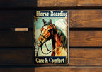 Horse Boarding Metal Sign, Vintage Style, Care & Comfort, Gift Idea, Horses and Stables — photo 5
