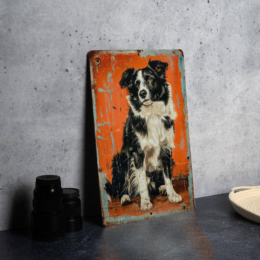 Border Collie Vintage Metal Sign - Funny Dog Decor, Retro Wall Art, Pet Lover Gift, Home Decoration, Unique Signs — photo 2