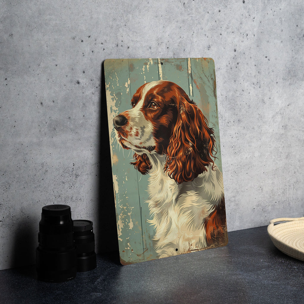 Welsh Springer Spaniel Sign, Vintage Style Metal, Aluminum Dog Plaque, Decorative Wall Art, Pet Lover Gift — photo 3