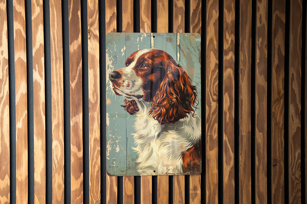 Welsh Springer Spaniel Sign, Vintage Style Metal, Aluminum Dog Plaque, Decorative Wall Art, Pet Lover Gift — photo 4