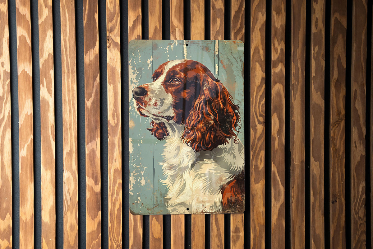 Welsh Springer Spaniel Sign, Vintage Style Metal, Aluminum Dog Plaque, Decorative Wall Art, Pet Lover Gift — photo 4