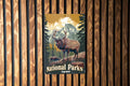 Metal Sign National Parks Explorer, Vintage Style Poster, Retro Fonts Decor, Wildlife Artwork, Muted Colors Display — photo 1