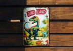 DINO LAND Vintage Metal Sign - Children's Decor, Cartoon Dinosaur, Bright Colors, Fun Border, Friendly Font — photo 4