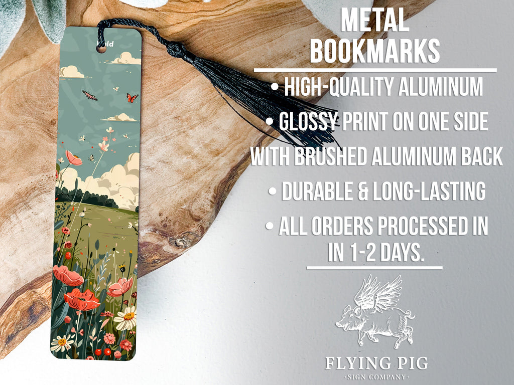 Spring-Themed Bookmark, Blooming Field Design, Metal Bookmark, Unique Reading Accessory, Gift Idea — photo 4
