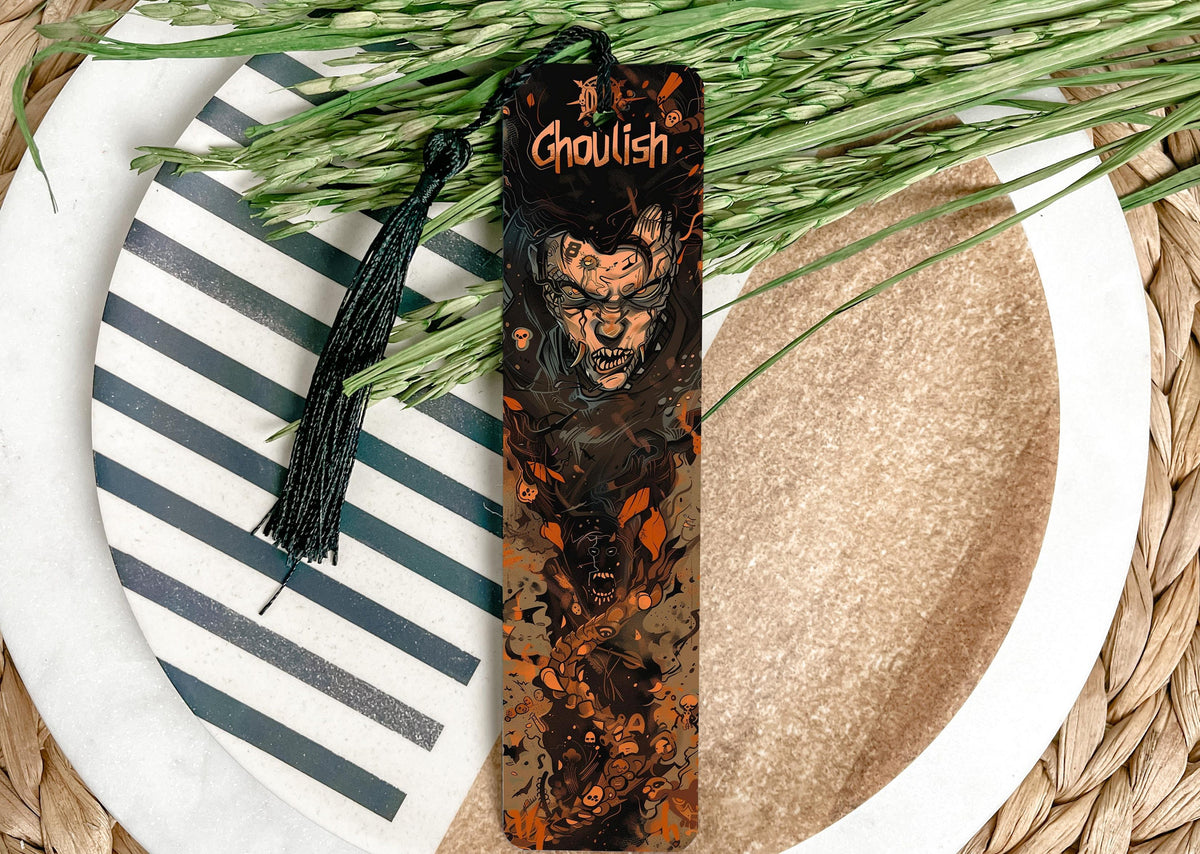 Ghoulish Metal Bookmark, Horror-Themed Reading Accessory, Creepy Book Marker, Spooky Page Holder, Unique Gift for Readers — photo 2