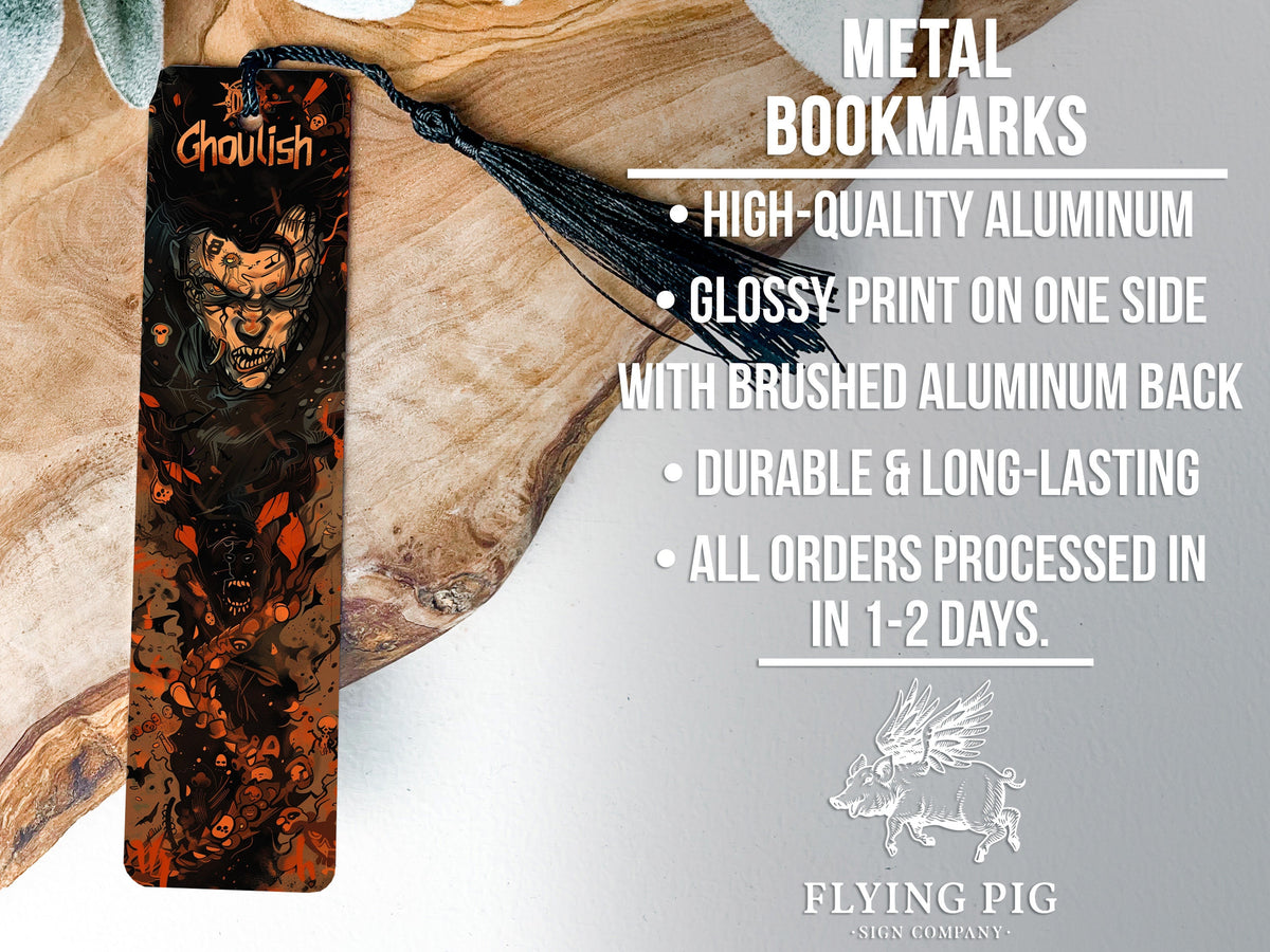 Ghoulish Metal Bookmark, Horror-Themed Reading Accessory, Creepy Book Marker, Spooky Page Holder, Unique Gift for Readers — photo 4