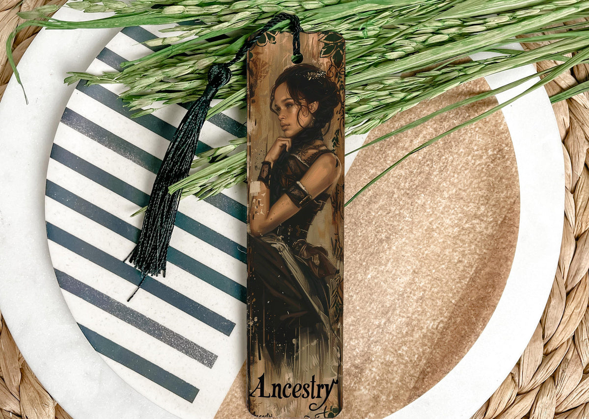 Ancestry Bookmark, Historical Fiction Theme, Metal Bookmark, Unique Book Accessory, Gift Idea — photo 3