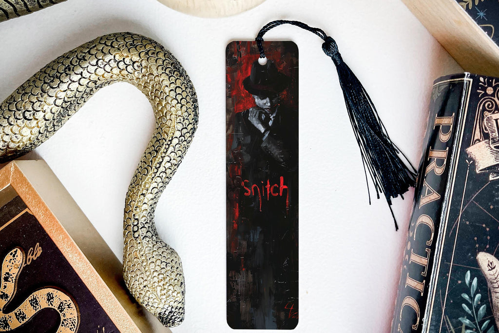 Metal Bookmark Snitch, Mystery Thriller Bookmark, Unique Book Accessory, Reading Gift Idea, Book Lover Present — photo 2