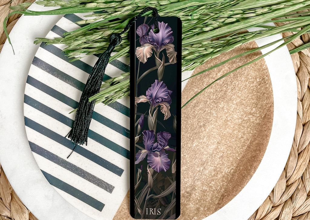Iris Metal Bookmark, Floral-Themed Bookmark, Elegant Reading Accessory, Unique Gift Idea, Book Lover Essential — photo 2