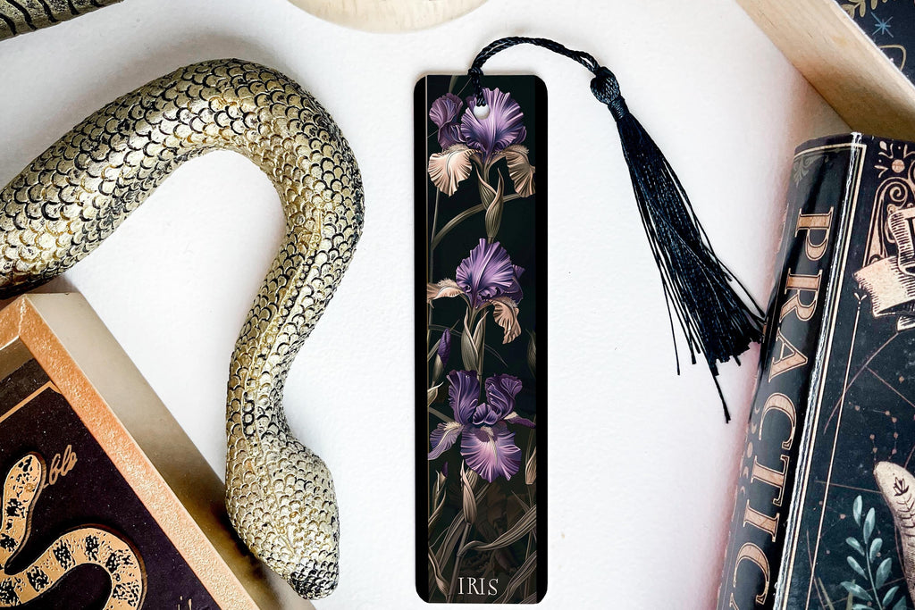 Iris Metal Bookmark, Floral-Themed Bookmark, Elegant Reading Accessory, Unique Gift Idea, Book Lover Essential — photo 3