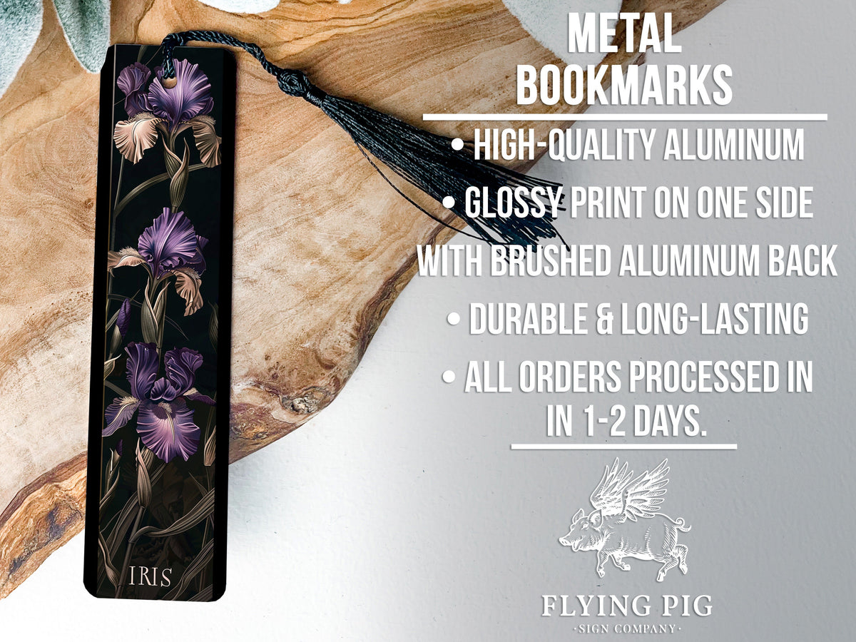 Iris Metal Bookmark, Floral-Themed Bookmark, Elegant Reading Accessory, Unique Gift Idea, Book Lover Essential — photo 4