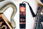 Metal Bookmark, Sunrise Design, Rise Above Text, Inspirational Bookmark, Reading Accessory — photo 1