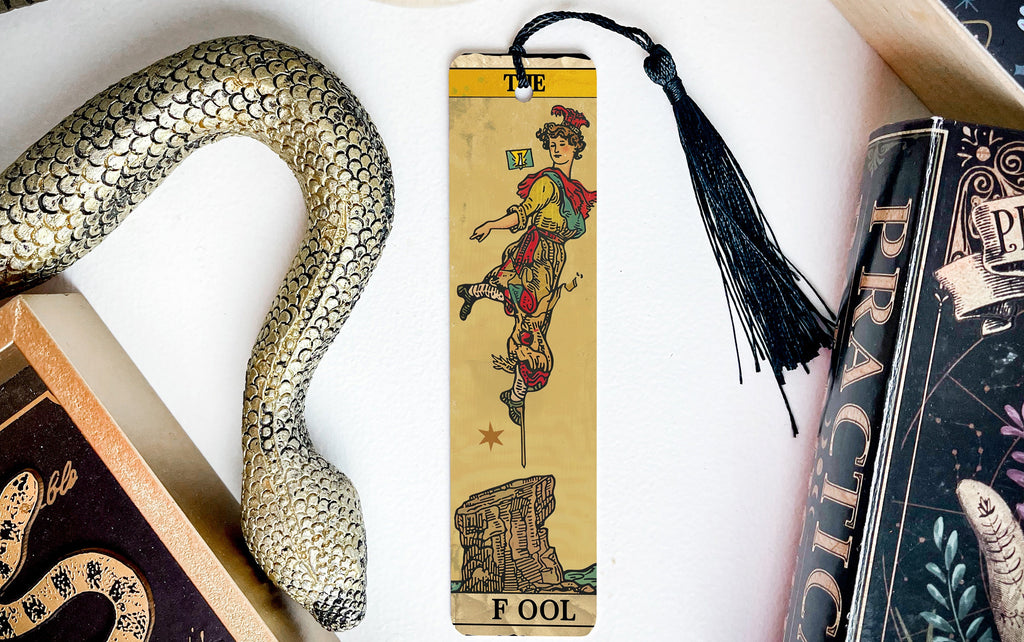 The Fool Tarot Card Bookmark, Metal Bookmark, Unique Gift, Tarot Lover, Spiritual Reading Accessory — photo 1