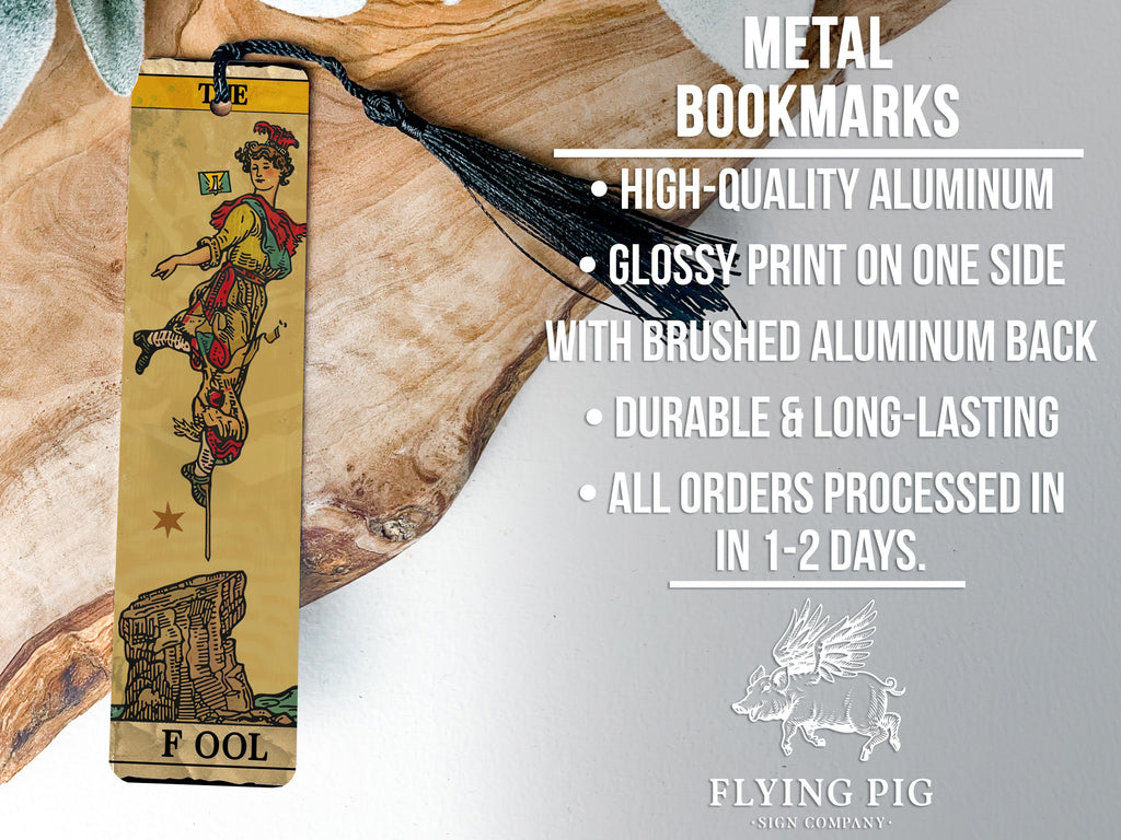 The Fool Tarot Card Bookmark, Metal Bookmark, Unique Gift, Tarot Lover, Spiritual Reading Accessory — photo 4