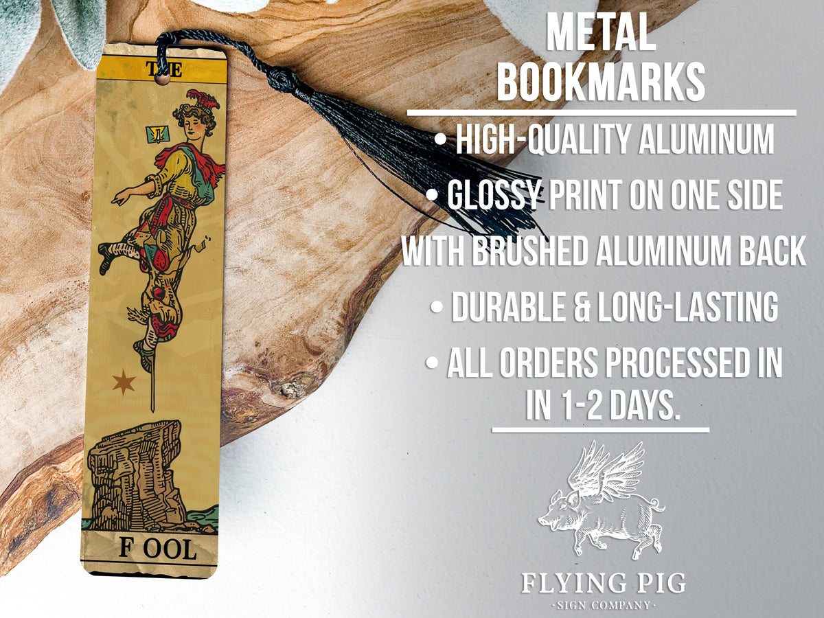 The Fool Tarot Card Bookmark, Metal Bookmark, Unique Gift, Tarot Lover, Spiritual Reading Accessory — photo 4