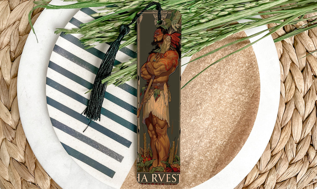 Rongo Maori God Bookmark, Harvest Symbol, Fertile Lands, Agriculture Deity, Crop Theme — photo 1