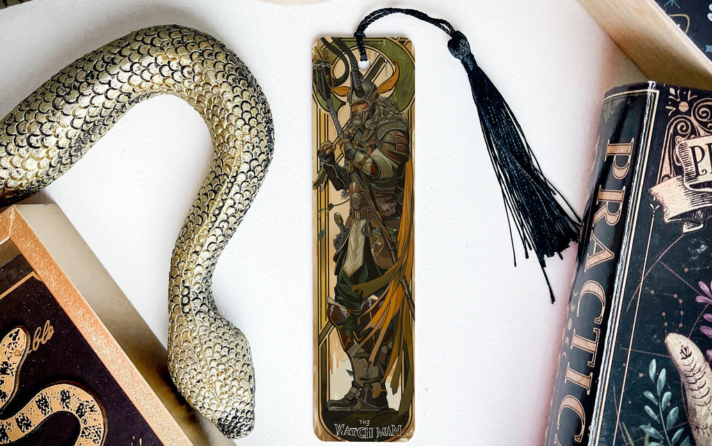 Heimdall Norse Watchman, Gjallarhorn Metal Bookmark, Viking Mythology Gift, Norse Gods Collectible, Unique Bookmark Design — photo 2