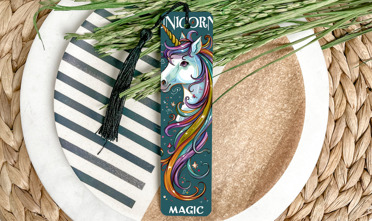 Unicorn Magic Metal Bookmark, Rainbow Mane, Whimsical Unicorn, Unique Reading Gift, Colorful Book Marker — photo 2