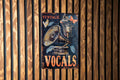 Vintage Vocals Tin Sign, Classic Wax Cylinder, Phonograph Horn Icon, Aged Copper Metal, Karaoke Bar Decor — photo 1