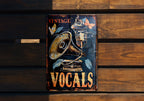 Vintage Vocals Tin Sign, Classic Wax Cylinder, Phonograph Horn Icon, Aged Copper Metal, Karaoke Bar Decor — photo 2