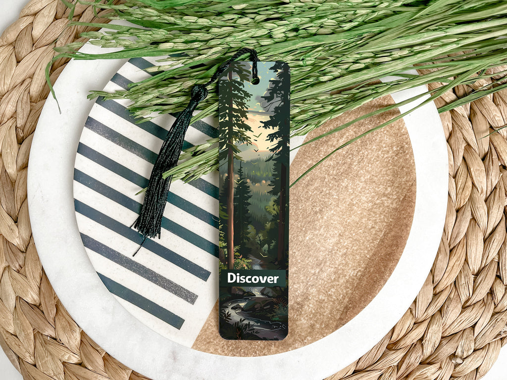 Adventure-Themed Metal Bookmark, Discover Text, Unique Bookmark, Book Lover Gift, Reading Accessory — photo 2