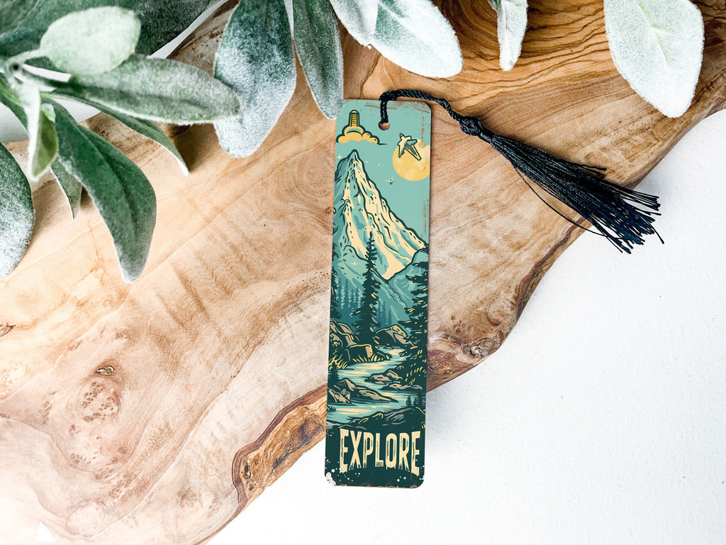 Explore Metal Bookmark, Travel Themed, Unique Book Accessory, Gift for Readers, Adventure Keepsake — photo 2