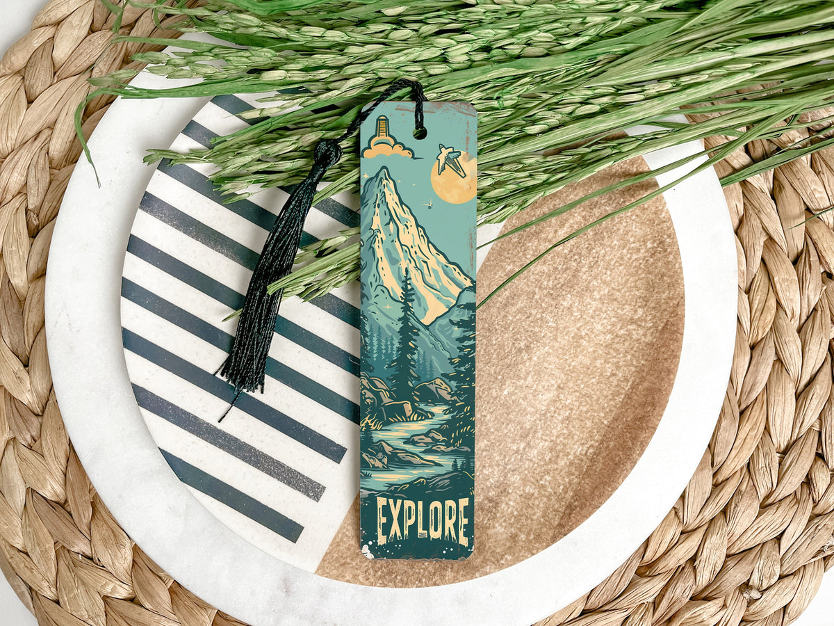 Explore Metal Bookmark, Travel Themed, Unique Book Accessory, Gift for Readers, Adventure Keepsake — photo 3