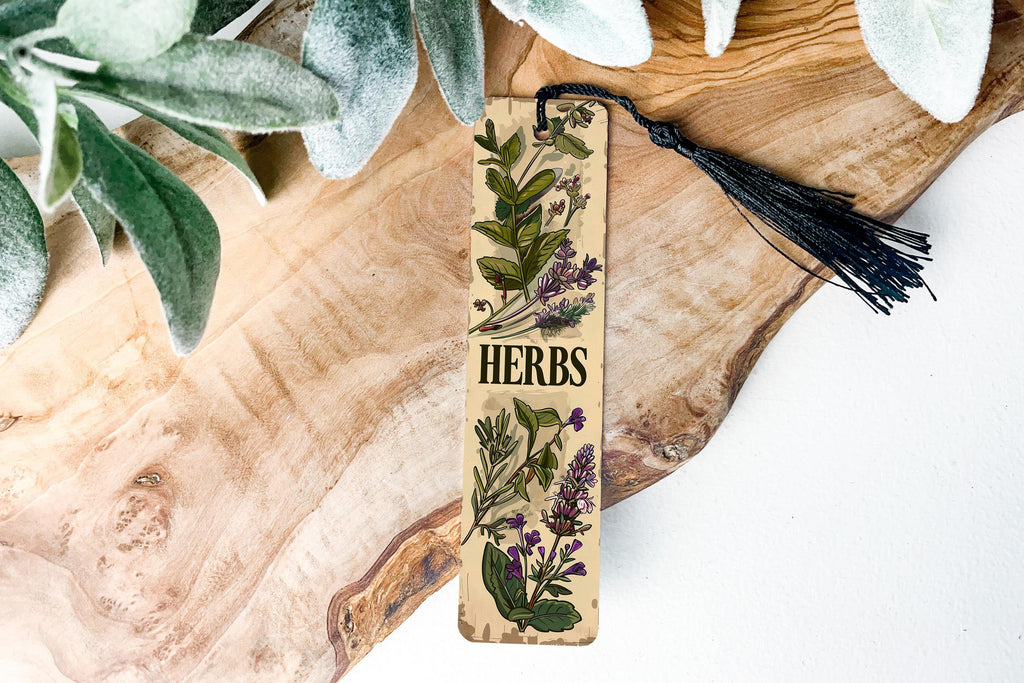 Metal Bookmark, Gardening Theme, Herbs Text, Durable Bookmark, Garden Lover Gift — photo 3