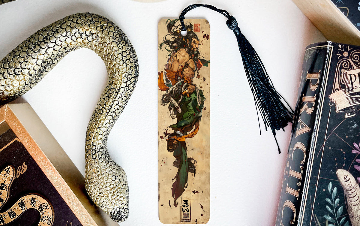 Fujin Metal Bookmark, Japanese God of Wind, Wind Sack Design, Artistic Bookmark, Unique Gifts — photo 1
