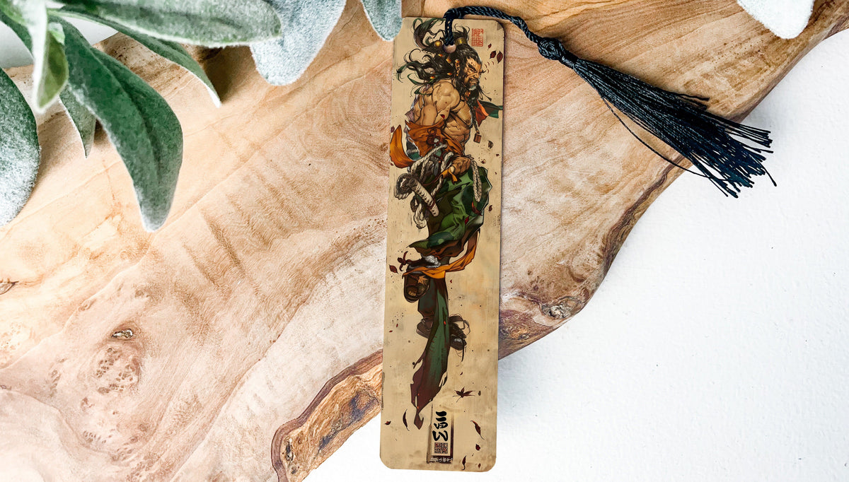 Fujin Metal Bookmark, Japanese God of Wind, Wind Sack Design, Artistic Bookmark, Unique Gifts — photo 3