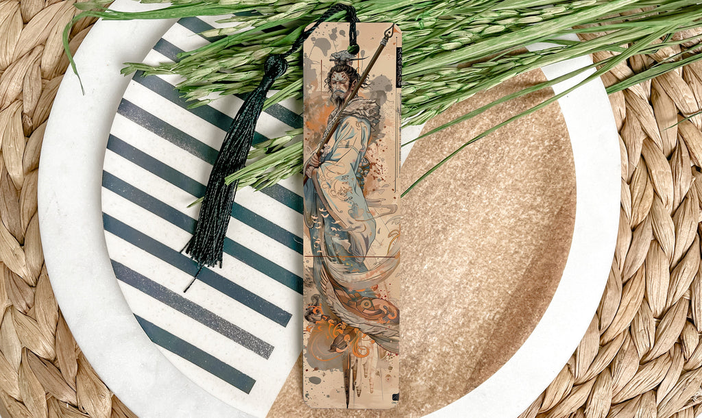 Izanagi Creator God Bookmark, Japanese Deity, Spear & Symbols, Metal Bookmark, Unique Gift Idea — photo 2