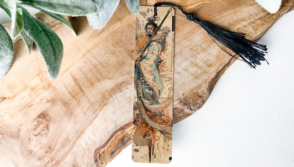 Izanagi Creator God Bookmark, Japanese Deity, Spear & Symbols, Metal Bookmark, Unique Gift Idea — photo 3