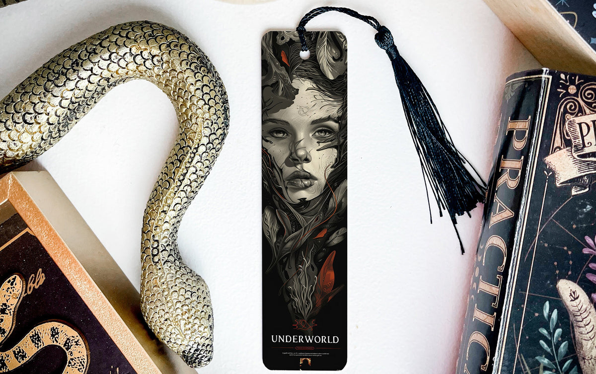 Hel Norse Goddess Bookmark, Underworld Theme, Metal Skeleton, Mythology Gift, Unique Book Accessory — photo 1