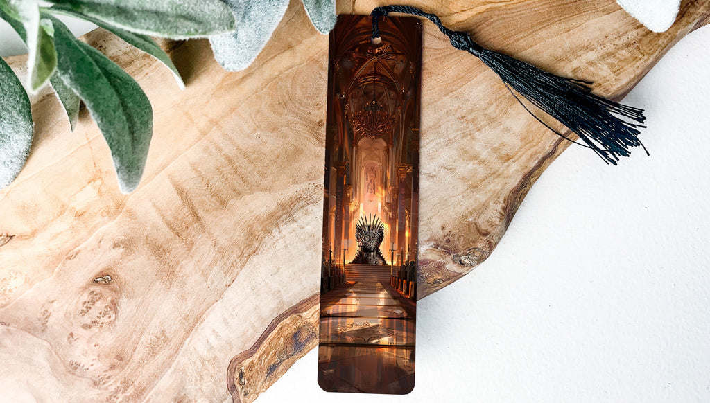 Royal Throne   Metal Bookmark, Sword Throne, Grand Hall Decor, Fantasy Book Lover, Unique Bookmarks — photo 2