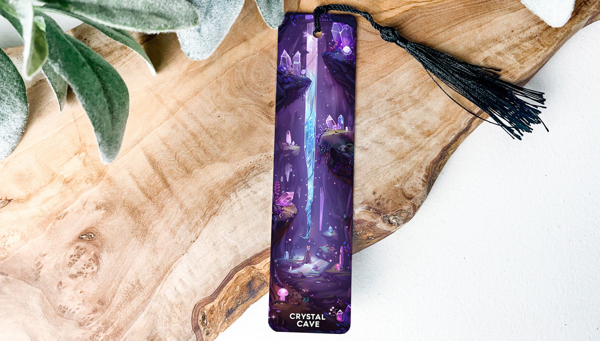 Crystal Cave Metal Bookmark, Sparkling Gems, Unique Book Accessory, Gift Idea, Reading Essential — photo 2