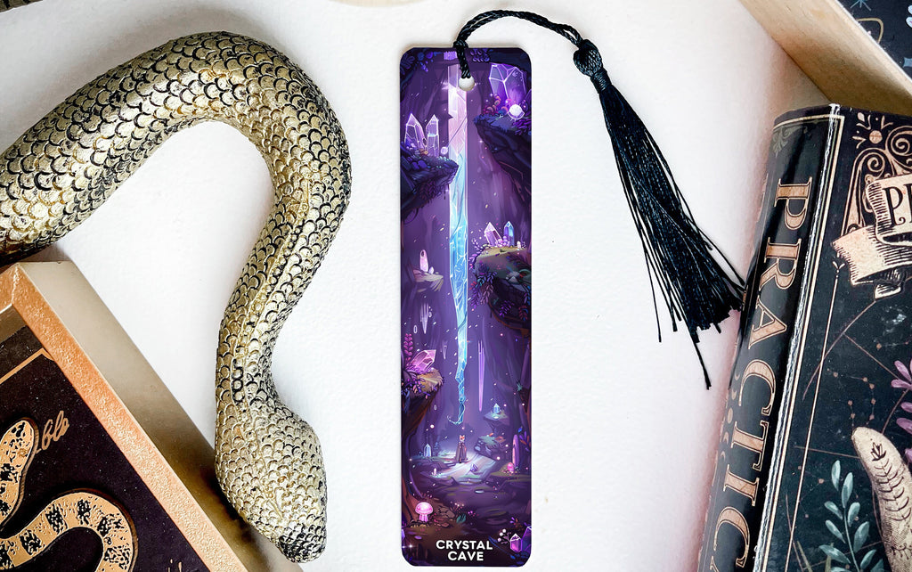 Crystal Cave Metal Bookmark, Sparkling Gems, Unique Book Accessory, Gift Idea, Reading Essential — photo 3