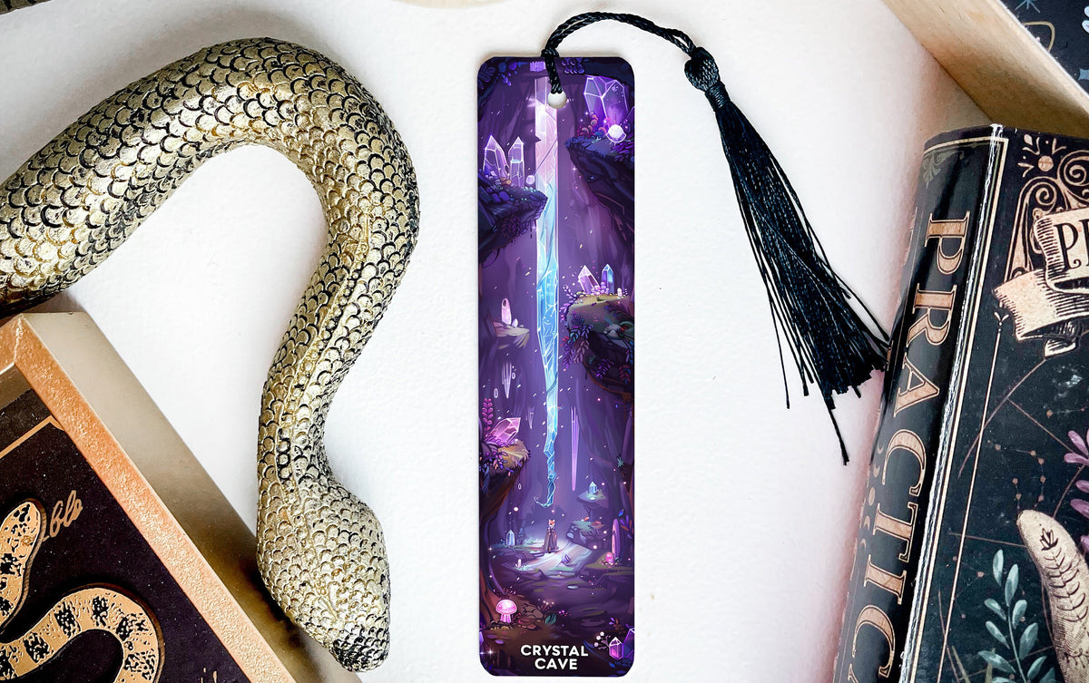 Crystal Cave Metal Bookmark, Sparkling Gems, Unique Book Accessory, Gift Idea, Reading Essential — photo 3