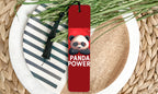Panda Power Illustration, Cute Panda Bookmark, Metal Bookmark, Artistic Bookmark, Unique Bookmark — photo 2