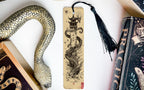 Dragon Tower Metal Bookmark, Curled Dragon Design, Fantasy Book Accessory, Unique Reading Gift,  Collectible — photo 3