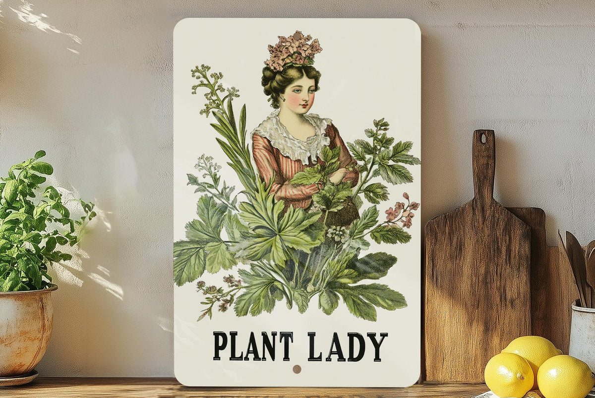 Vintage Botanical Print Metal Sign, Plant Lady Decor, Garden Art Wall, Retro Floral Home, Unique Gift Idea — photo 3