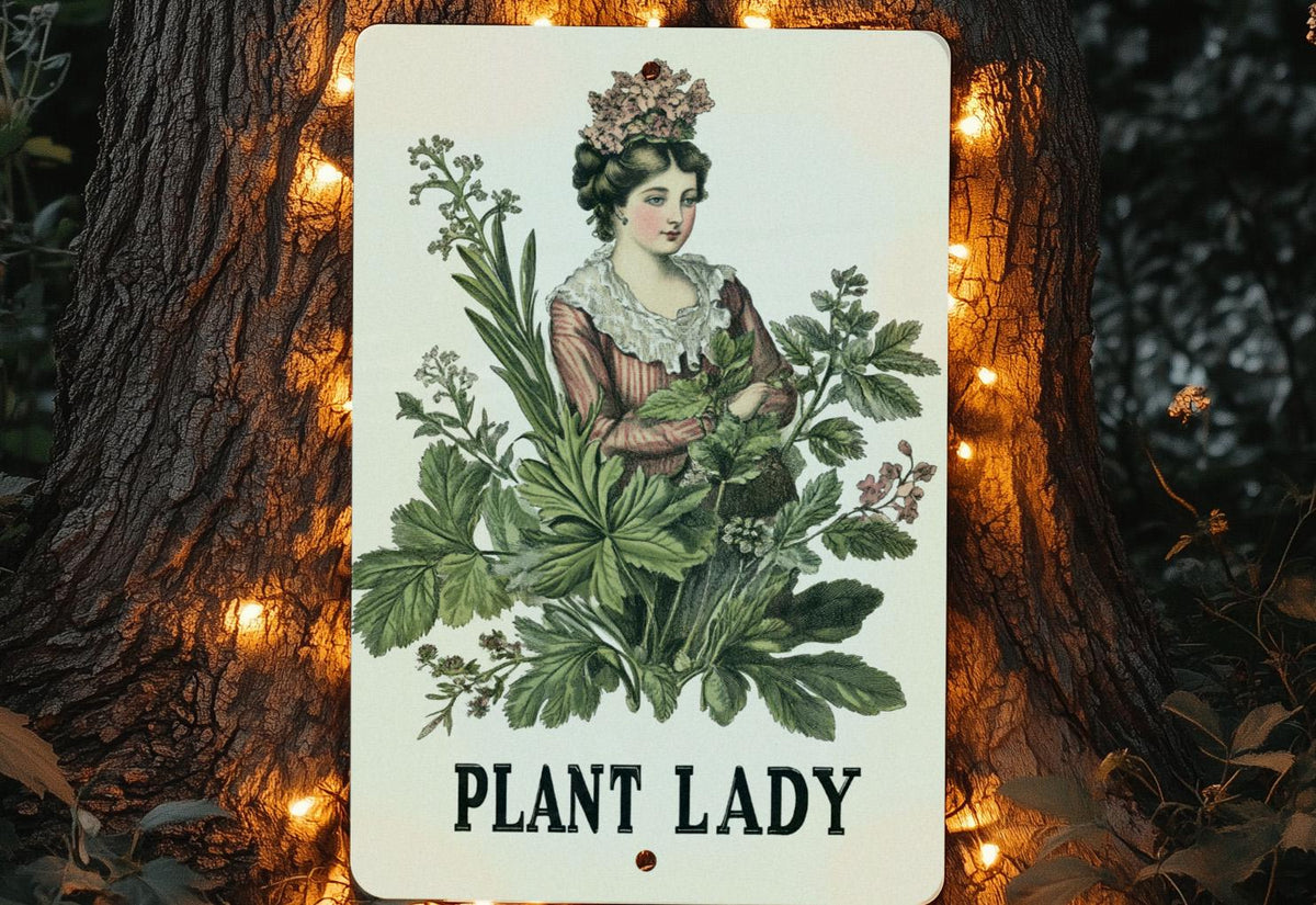 Vintage Botanical Print Metal Sign, Plant Lady Decor, Garden Art Wall, Retro Floral Home, Unique Gift Idea — photo 4