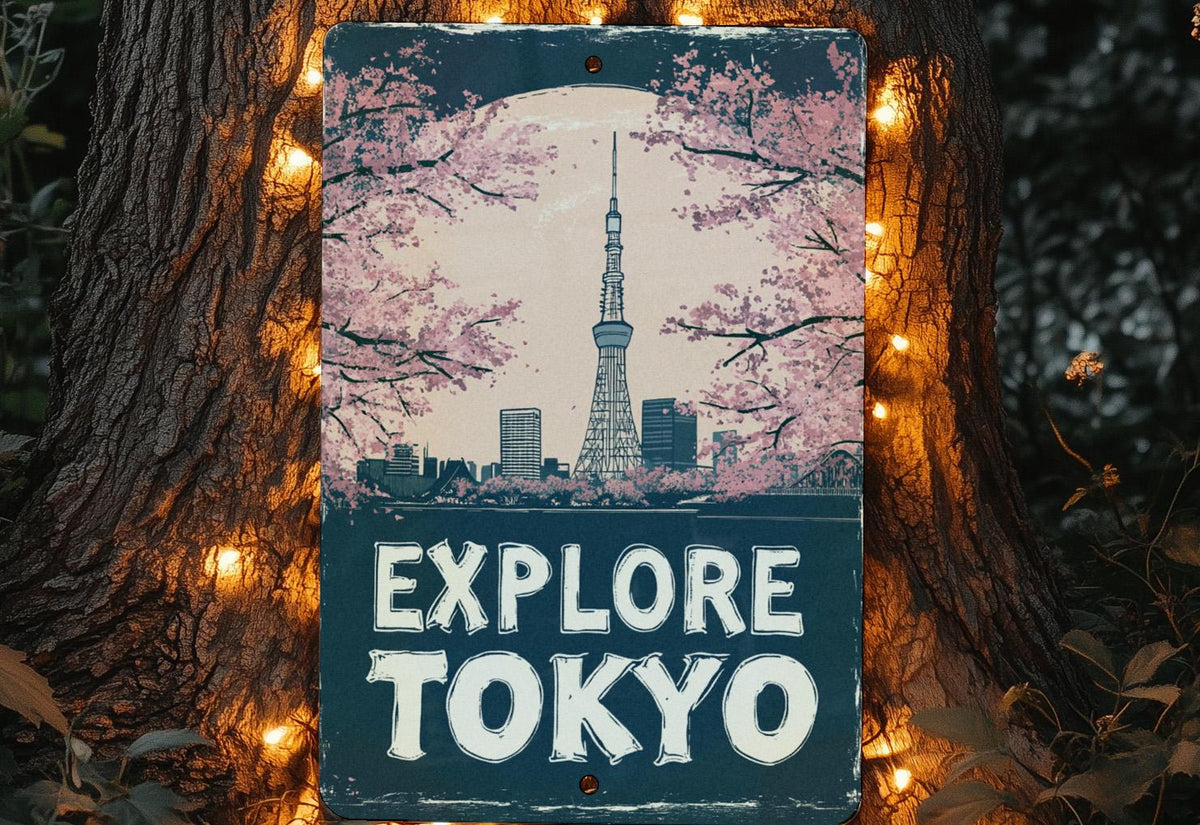 Explore Tokyo Vintage Travel Poster, Metal Sign, Retro Wall Art, Tokyo Souvenirs, Home Decor — photo 4