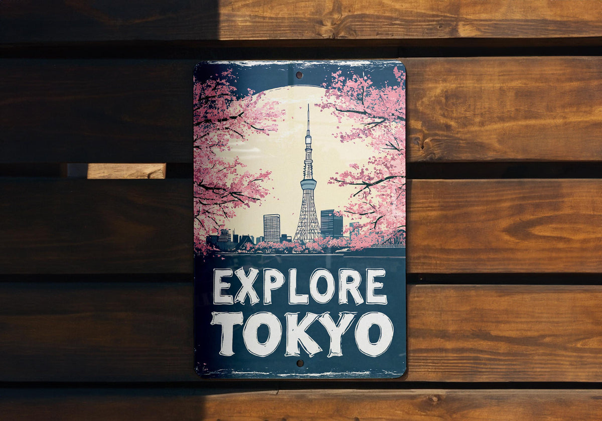 Explore Tokyo Vintage Travel Poster, Metal Sign, Retro Wall Art, Tokyo Souvenirs, Home Decor — photo 5
