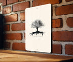 Metal Sign Rooted in Nature, Minimalist Tree Silhouette, Nature-Inspired Decor, Metal Wall Art, Home Decoration — photo 3