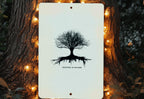 Metal Sign Rooted in Nature, Minimalist Tree Silhouette, Nature-Inspired Decor, Metal Wall Art, Home Decoration — photo 4