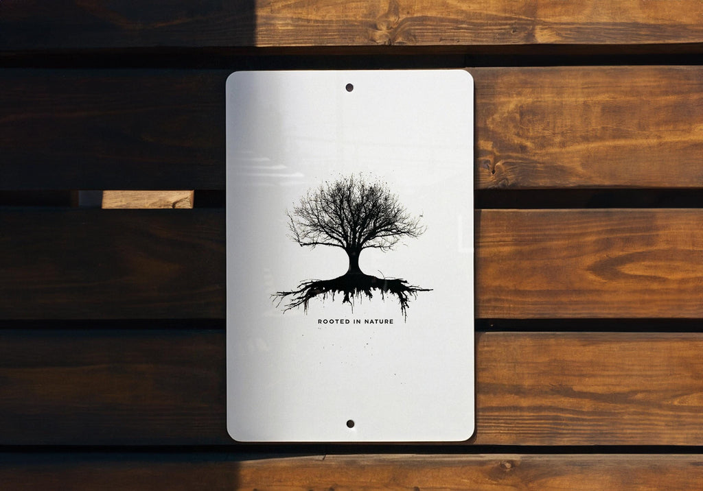 Metal Sign Rooted in Nature, Minimalist Tree Silhouette, Nature-Inspired Decor, Metal Wall Art, Home Decoration — photo 5