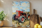 Vintage Style Tin Sign, Farmhouse Wall Decor, Rustic Metal Sign, Hand-Painted Tractor Art, Farm-Themed Decor, Country Home Decor — photo 4