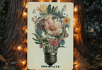 Blooming Innovation Metal Sign, Vintage Floral Art, Creative Wall Decor, Vibrant Petals and Greens, Unique Home Decor, Handmade Gift — photo 4