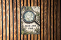 Discoverys Embrace Metal Sign, Vintage Map Decor, Adventure Wall Art, Seek and Find Sign, Nature Inspired Home Decor, Gift for Explorers — photo 1