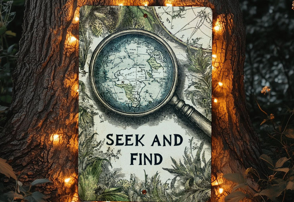 Discoverys Embrace Metal Sign, Vintage Map Decor, Adventure Wall Art, Seek and Find Sign, Nature Inspired Home Decor, Gift for Explorers — photo 3
